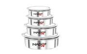 Nadstar8 Aluminium Sufuria 4pcs with Lid 25-26-27-28 Cookware Set Tope Cooking Pot with Lid for Commercial Use - Kitchen Heavy Duty