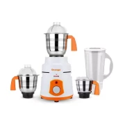 Orange Mixer Grinder 1100W with 3pcs Stainless Steel Jars, 1 Polycarbonate Juice Jar HOTEL MACHINE