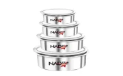 Nadstar8 Aluminum Sufuria 4pcs With Lid No Handle 24-25-26-27 Cookware Set Tope Cooking Pot with Lid for Commercial Use - Kitchen Heavy Duty