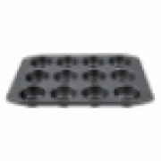 Tefal Easy Grip Baking Mold 12 Muffins 26.5x39.5 CM Carbon Steel Easy Handling Large Handles Non-Stick Coating Easy Release Easy Cleaning Dark Grey J1625745