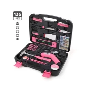 Hi-Spec Screwdriver and Hand Tools Set 4.8V Cordless 135Pcs