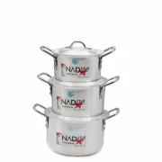 Nadstar8 Cooking Set with Lid 3pcs 1x3