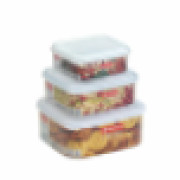 Lionstar Container Fresh Sealware 3pcs Set 162x145xH70MM SW-38 Plastic Rectangle Containers Storage Air Tight Space Saving BPA Free