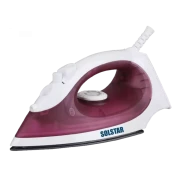 Solstar Electric Iron 1750W with Water Spray, Adjustable Continuous Steam, Non Stick Sole Plate, 360 Degree Pivoting Cord, 250ml Purple/White IS1078A- PPBSS