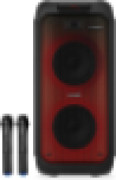 evvoli Portable party speaker Bluetooth With Two Wireless MIC, Built In Lights and Splashproof Design 160W EVAUD-PT160B