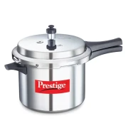Prestige Pressure Cooker - 5L Capacity, Virgin Aluminum Construction, Features Precision Weight Valve - 10013