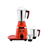 Orange Mixer Grinder 550W with 3pcs Stainless Steel Jars FLATO