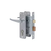 Union Gower Lock Set With Cylinder Chrome Plate