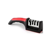 4 in1 Knife Sharpening Tool: Manual Sharpener for Kitchen Knives and Scissors, with Coarse Tungsten Steel and Fine Ceramic Stone