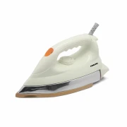 Nikai Dry Iron 1200W Golden Ceramic Coated Soleplate With Thermostat Heavy Iron Base Heat Resistant Nylon Cord NDI624N