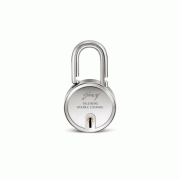 Godrej Round Padlock 10Lever 75mm with Double Locking System for Door with 3 Keys, Strong Steel with Rivetless Body and Electroplated Shackles Give The Lock Extra Strength and Toughness Steel Finish 8150
