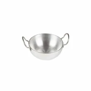 Nadstar8 Aluminium Classic Karai 7.30" No2 Heavy Base Aluminum Kadai Deep Frying Kadai with Handle for Kitchen