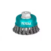 Total Wire Cup Brush with Nut 75mm Twister Hard Silver TAC32031