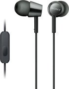 Sony MDREX155AP in-Ear Earbud Headphones/Headset with mic for Phone Call, Black (MDR-EX155APWQE)