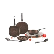 Orange 7 Piece Non-Stick Joy Gift Set, Granite Finish ONSC261