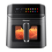 Hisense 8L Air Fryer - Visible Basket, 360° Circulation, Colorful Touch Panel, 10 Preset Menus, H06AFBS2S3.