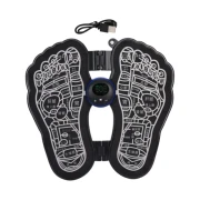 EMS Rechargeable/Wireless Foldable Foot Massager Mat with Muscle Stimulator 6 Modes, Muscle Pain Relief Physiotherapy Foot Massage Pad, Foot Massage for Improving Blood Circulation