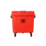 TBP Dustbin 1100L with Four Wheels without Pedal TBP-1100A-RED/YELLOW