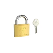 Godrej Economical Brass Padlock No.1 Double Locking Provides Higher Safety, Self Locking Snap Locking Makes Easy to Use Lock 40mm Box Pack 2784