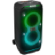 JBL PartyBox Stage 320 - Portable Party Speaker with Telescopic Handle & Wide, Sturdy Wheels, Powerful JBL Pro Sound, Futuristic lightshow, Up to 18 Hours of Play time, Splash Proof (Black)