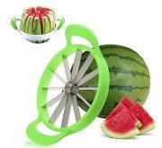 Nadstar1 Large Watermelon Slicer Cutter Comfort Handle, Home Stainless Steel Round Fruit Vegetable Slicer Cutter Peeler Corer 1607256