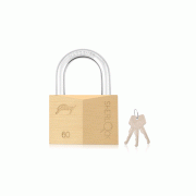 Godrej Sherlock Padlock 60mm, Hardened Shackle Double Locking, High Precision Brass Pin Tumbler Mechanism, Anti-Pick Technology to Enhance Security Brass In Blister Pack 7073
