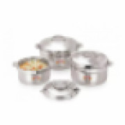 Topaz Hotpot Rose 3pcs Casserole Insulated Food Warmer With Steel Handle 3000/4000/6000