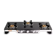 Orange Gas Stove Sleeko 301 Jumbo with 3 Burner, Toughened Glass Top OR0247