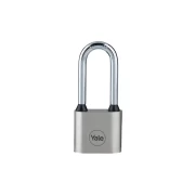 Yale Iron Disc Padlock with Bumper 40mm with 3 Keys, Hardened Long Shackle 7mm, Disc Tumbler Locking Mechanism, Cast Iron Construction, Excellent Corrosion Resistance for Outdoor Use PL-112/40/138/1