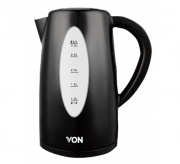 Von VSKL03BNK Cordless Kettle , 3L - Black