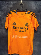 Real Madrid Away Jersey 2024/25 Fans Version - Orange