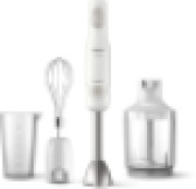 Philips Hand blender Daily Collection - 700W, Includes Beaker + XL Chopper + Whisk, White - HR2545/01