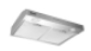 EVOQ Built-In Hood ECH-60CS | 60cm Slim Silver/Inox Range Hood with 3 Speeds, Dual Motors, LED Lights, and Aluminum Filters