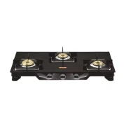 Orange Gas Stove Fabia 301 Jumbo with 3 Burner, Toughened Glass Top OLPG253