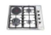 Built-In Gas Hob EH-631SL, 201 SS Panel, 4 Gas Zones, Chinese Sabaf Burners, 1.5-3.3 kW Power, Iron Cast Pan Support, Electric Ignition