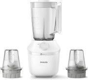 Philips Plastic Jar Blender - 450W, 1.9L - 1 Speed + Pulse - Comes with a Mill + Chopper - White - HR2041/30
