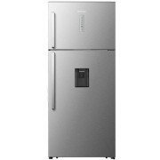 Hisense Refrigerator with Top Freezer 535L, No Frost Double Door Fridge With Water Dispenser for Dorm, Office, Bedroom, A+ Energy Rating, Silver-H700TI-IDL