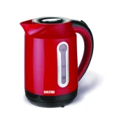 Solstar Electric Kettle 1.7L 2200W Concealed Heating Element Cordless Base with Cord Storage Neon Light Red KJ 1737A-RDB