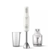 Philips Hand Blender 650W, 1 Compact Chopper Accessory, ProMix Blending Technology 0.5L, 3 Pin With Metal Bar, White, HR2535