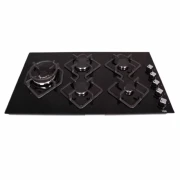 EvoQ Built In Hob 5 Gas Burner 90cm Wok Burner Glass Top EH - 9KA040