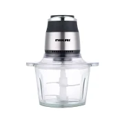 Nikai Chopper 500W 3L Glass Bowl Double SS Detachable Blade Non Slip Rubber Base NC394G