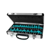 Total 24pcs Router Bit Set with Shank 8mm, Aluminium Case TACSR02408