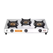 Orange Gas Stove Spectra 301 Jumbo with 3 Burner, Stainless Steel Body OLPG222
