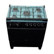 Delta Cooker 5 Plates Full Gas 80 X 55cm, Gas Grill & Gas Oven Black, DGC50B