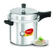 Pigeon Pressure Cooker 12L 106 Deluxe Aluminium Outer Lid Gas Stove Compatible Ergonomically Designed Handle Pancake Pan Flat Pan Dosa Pan PP12