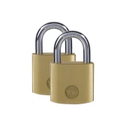Yale Padlock 20mm Boron With Brass Polished (Pack of 2)