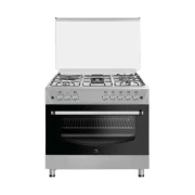 Dolphin Free Standing Cooking Range 90x60, 4 Gas Burners, 2 Electric Burner & Electric Oven, Inox FS09060I-4G2E/E