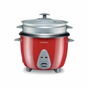 Kenwood 2-in-1 Rice Cooker 1.8L 10-Cups Rice with Food Steamer Basket, Non-Stick Cooking Pot, Temepered Glass Lid, Warm/Cook Lights, Spatula Holder, Detachable Cord RCM44.000RD
