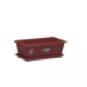 Lionstar Rectangular Flower Pot Trivetto With Tray FP-13 Plastic Planter Pot, Outdoors and Indoors Garden, Sturdy and Durable