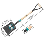 Total Garden Steel Shovel with Wooden Handle THTHW0102